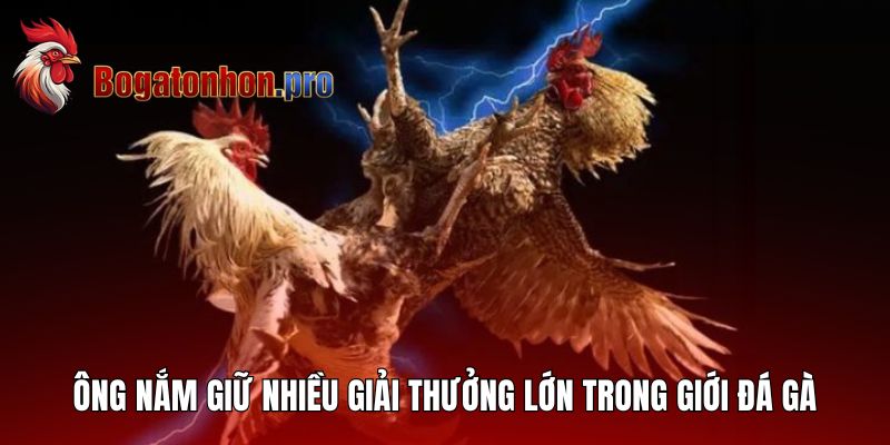 Ông nắm giữ nhiều giải thưởng lớn trong giới đá gà